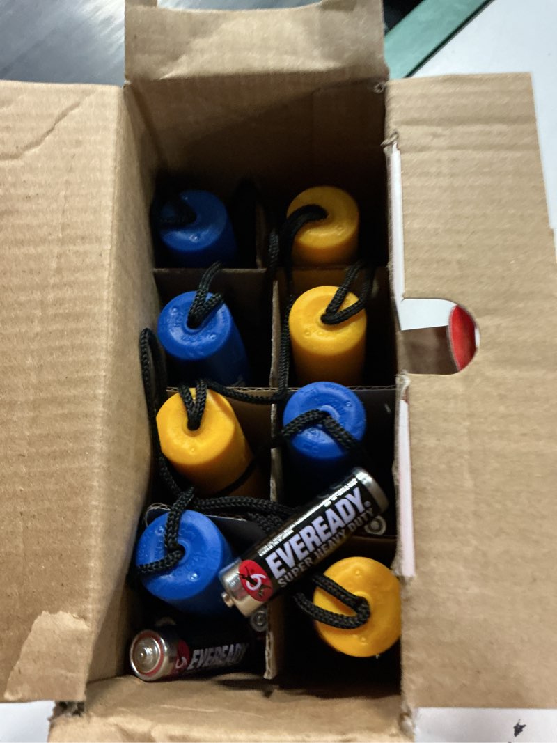 Condition photo showing Good Condition for eveready led flashlight (8-pack) bright reliable flashlights for general purpose, great for camping, car, emergency storm power outage handheld flashlight (batteries included) yellow / blue 8 pack