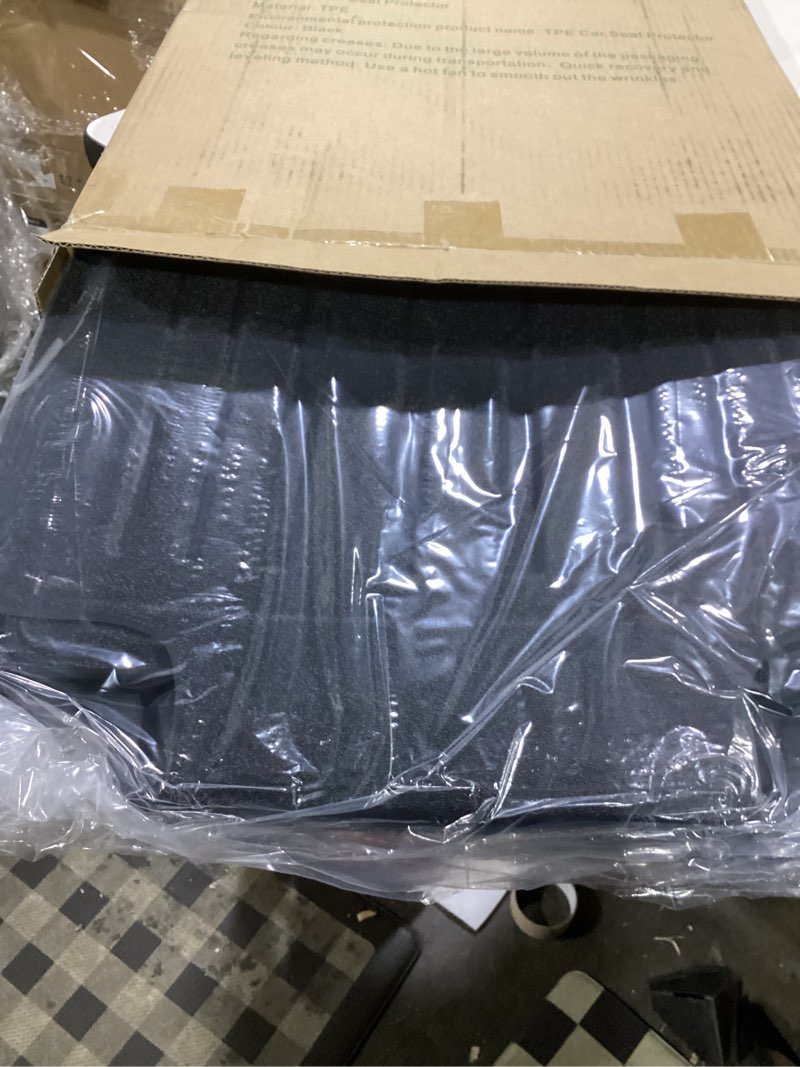 Condition photo showing As Is for insefocc car seat protector for child car seat?tpe waterproof & anti-slip ?no imprints?,carseat protector car seat cover universal fit for baby & pet use, bpa-free?black 2?