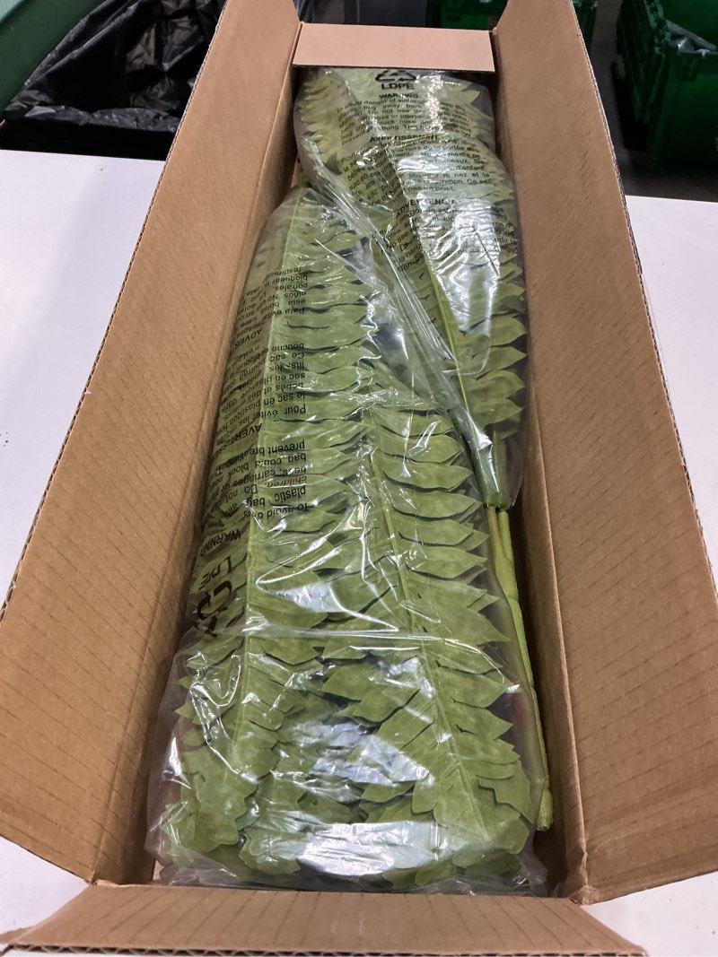 Condition photo showing New/Like New for fake ferns - set of 2 faux boston ferns large artificial plants, 40 leaves per bouquet, 35 inches large artificial ferns for outdoors/indoor home, office, garden decoration