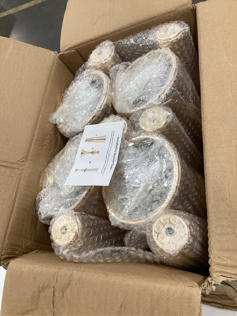 Condition photo showing Good Condition for nuptio gold tall centerpiece table: 21.9" trumpet vases for wedding metal flower stand for party decorations set of 10 10 pcs gold