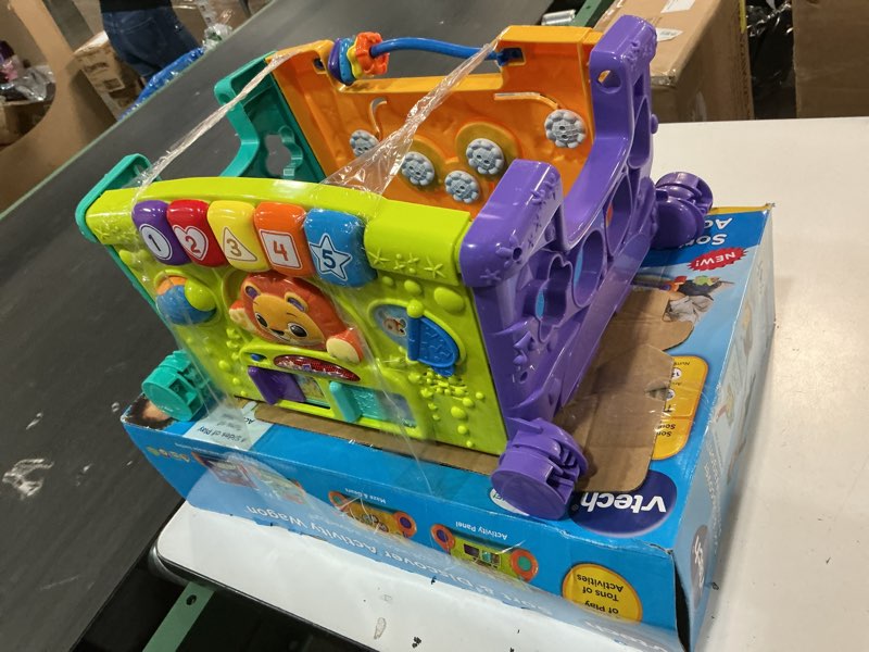 Condition photo showing As Is for vtech sort and discover activity wagon for toddlers, red