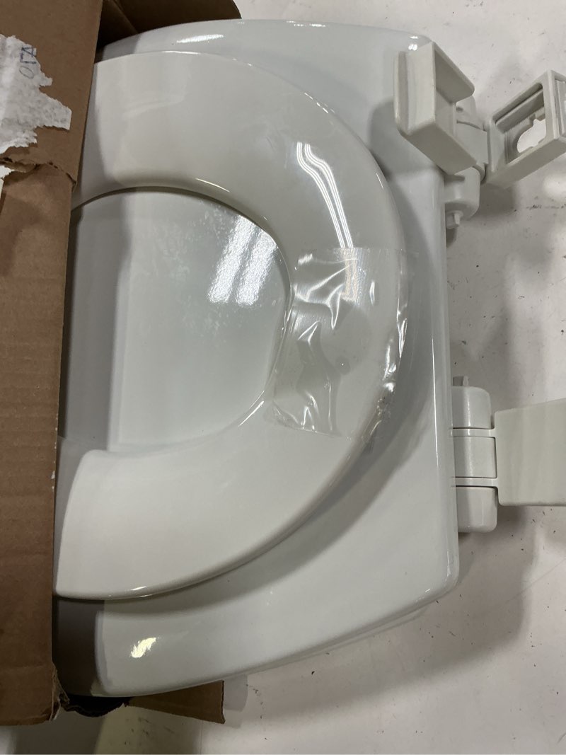 Condition photo showing Good Condition for mayfair by bemis nextstep2 wood white round soft close toilet seat