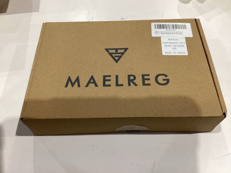 Condition photo showing New/Like New for M MAELREG Golf Shirts for Men Short Sleeve Heather Jacquard Textured Stretch Moisture Wicking Performance Mens Polo Shirts XX-Large Beryl Green Heather