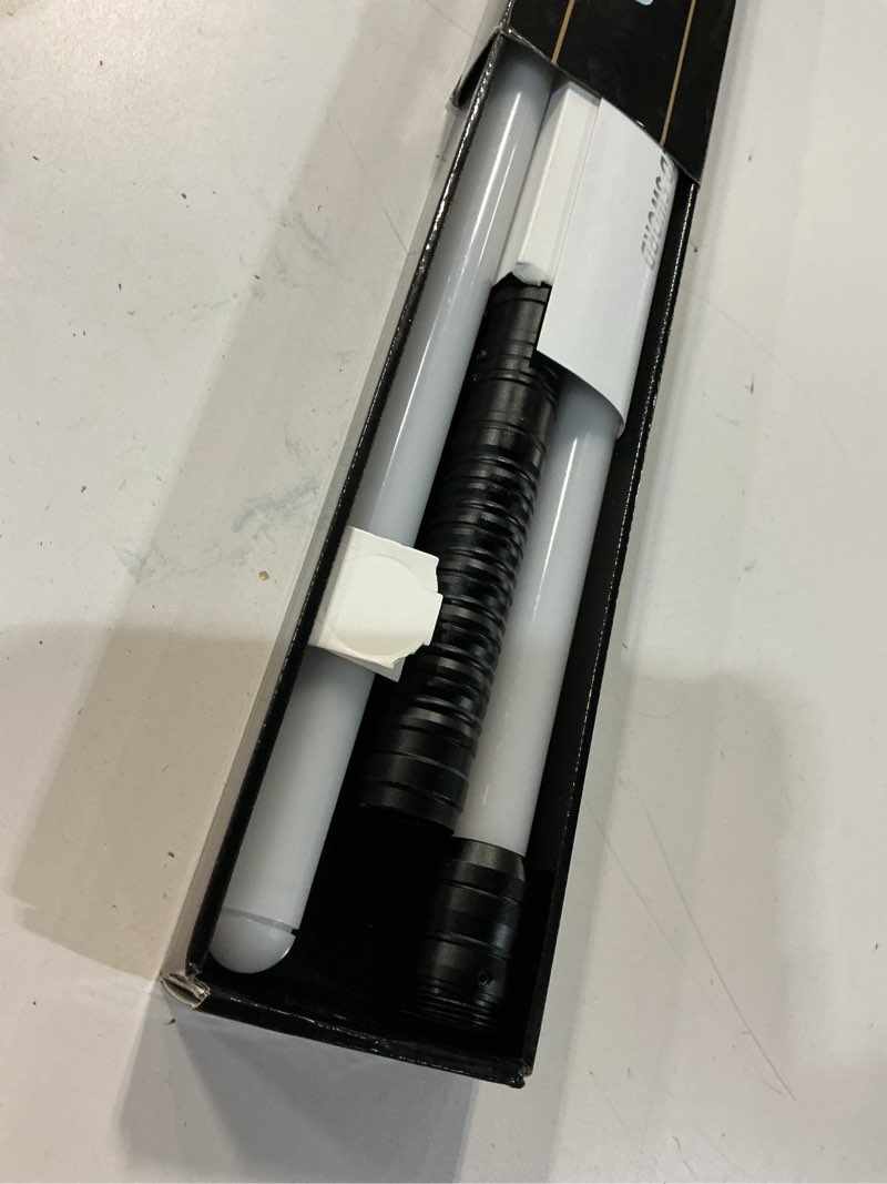Condition photo showing Good Condition for lightsabers metal hilt dueling light sabers rgb 16 color, fx sound, doubled blade, rechargeable sword for adult kids birthday thanksgiving xmas toys gift halloween cosplay black