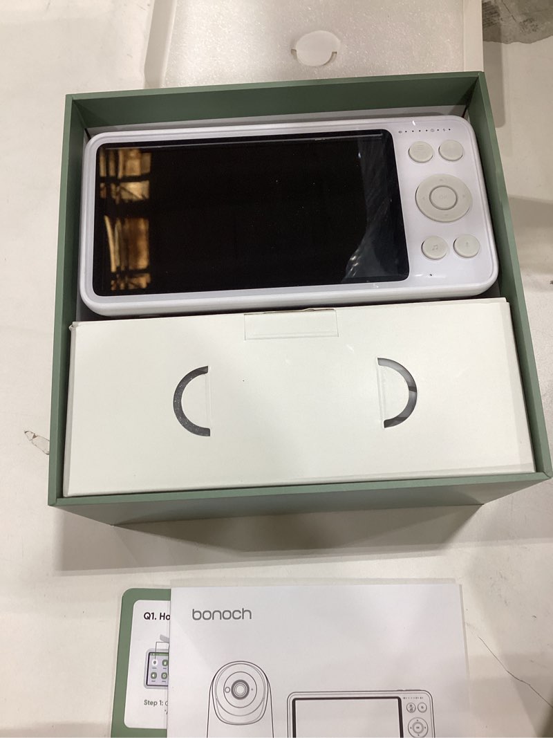 Condition photo showing Good Condition for bonoch 2k baby monitor with camera and audio, 5.5" smart no wifi video baby camera, 240h battery, 1600ft long range, crying/motion/turnover detect, hack proof, night vision, white noise, shower gifts 2k 5.5" monitor with 1 camera