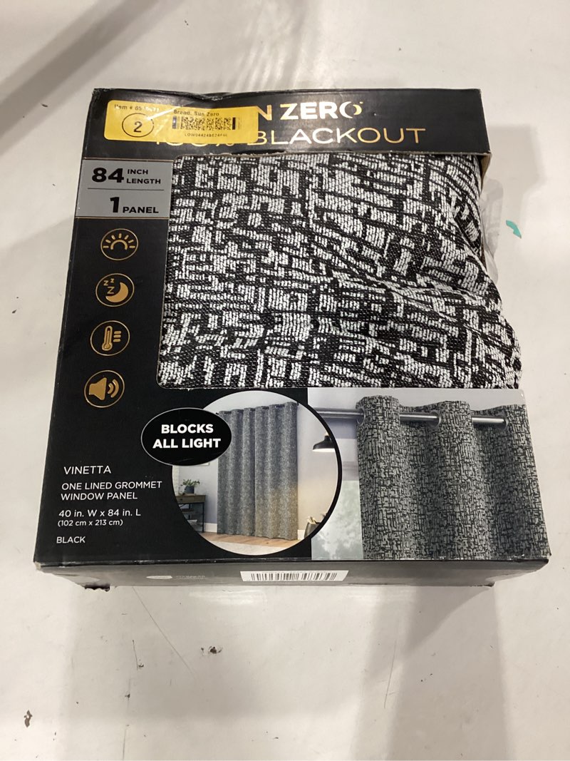 Condition photo showing Good Condition for sun zero blackout curtains 40in w x 84 in l