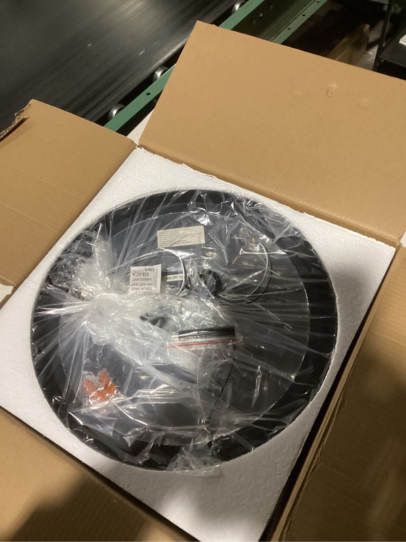 Condition photo showing Good Condition for Flush Mount Ceiling Light with Clear Glass Shade, 3-Light Indoor Outdoor Farmhouse Lighting Flush Mount Lights for Kitchen Bedroom Porch Living Dining Room (Black) Black 3-Light