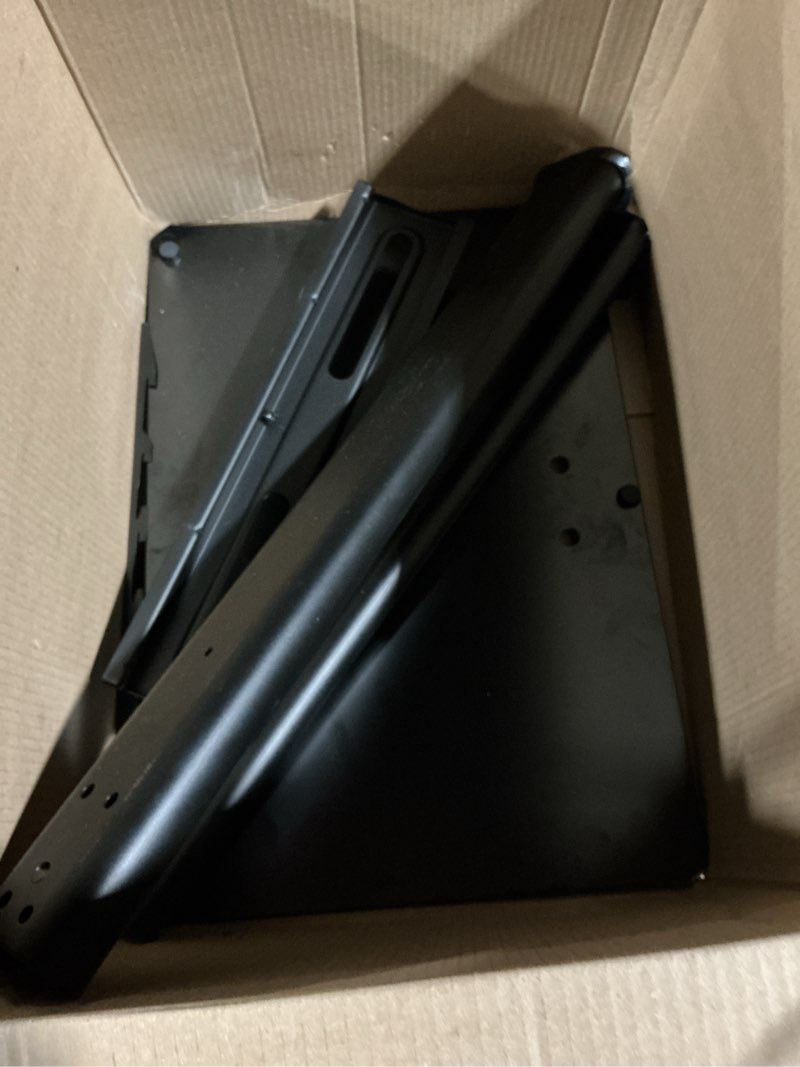 Condition photo showing As Is for AX WABER Universal TV Floor Stand with Mount for 27 to 65 inch TVs,Swivel Standing TV Stand with 9 Level Height Adjustable,Space Saving Design Tall TV Stand for Living Room/Bedroom/Dorm/Corner Black Black Floor TV Stand