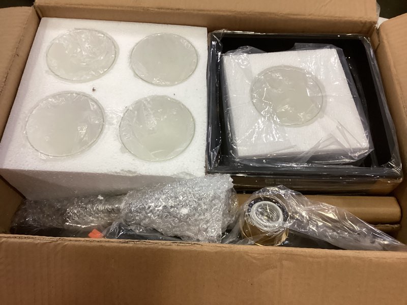 Condition photo showing Good Condition for (Similar Photo) Dining Room Light Fixture Black Farmhouse 5-Light Kitchen Island Lighting with Glass Shade 5 Lights 