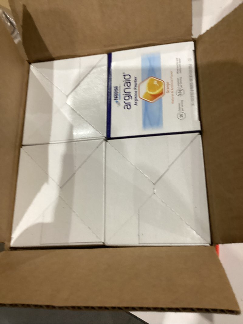 Condition photo showing New/Like New for Nestle Arginaid Arginine Powder, Orange, 0.32 OZ Packets, 14 CT (Pack of 4)