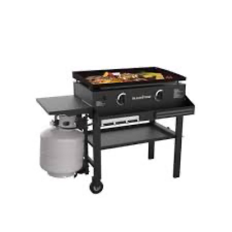 blackstone 28" griddle with front shelf and soft cover