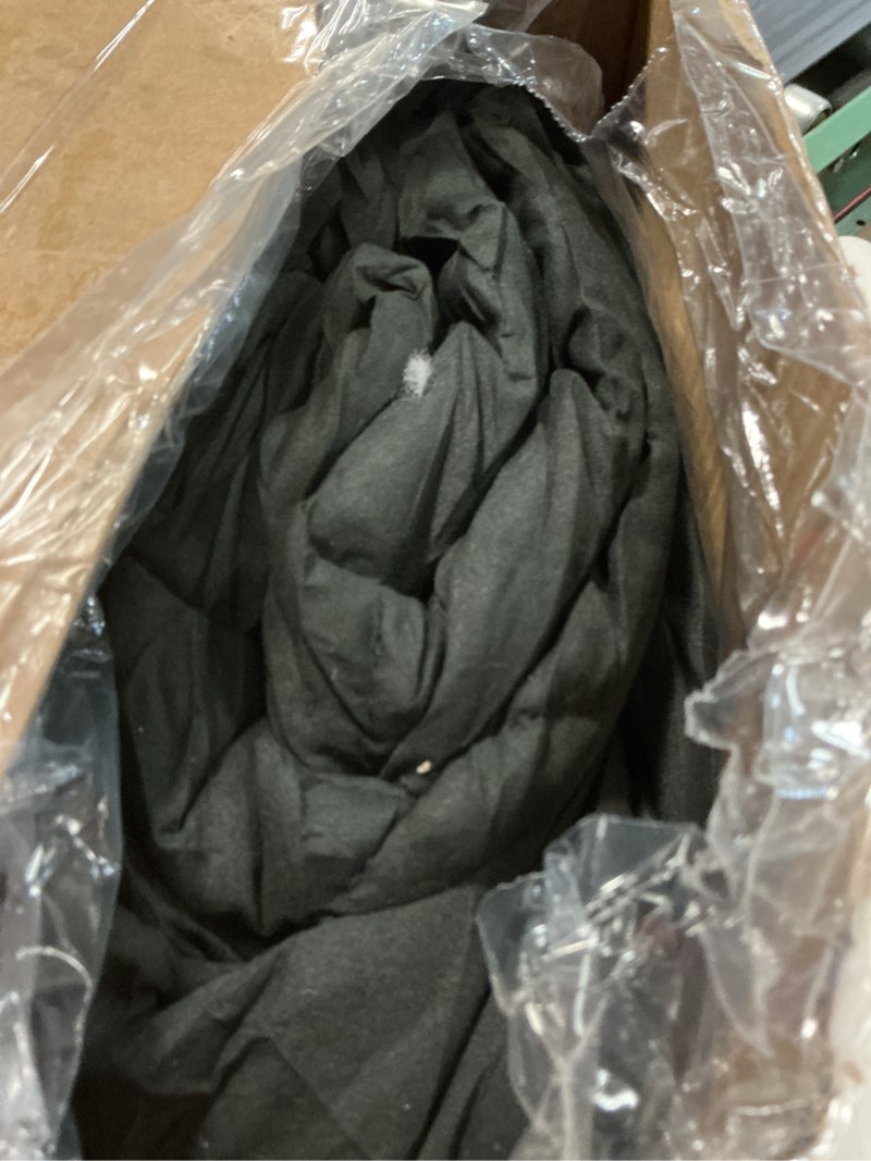 Condition photo showing As Is for love's cabin full comforter set black, 7 pieces full bed in a bag, all season bedding sets with 1 comforter, 1 flat sheet, 1 fitted sheet, 2 pillowcase and 2 pillow sham full black