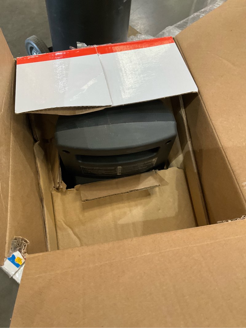 Condition photo showing As Is for lasko 22  1500w oscillating ceramic tower space heater with remote  black  ct22835  new