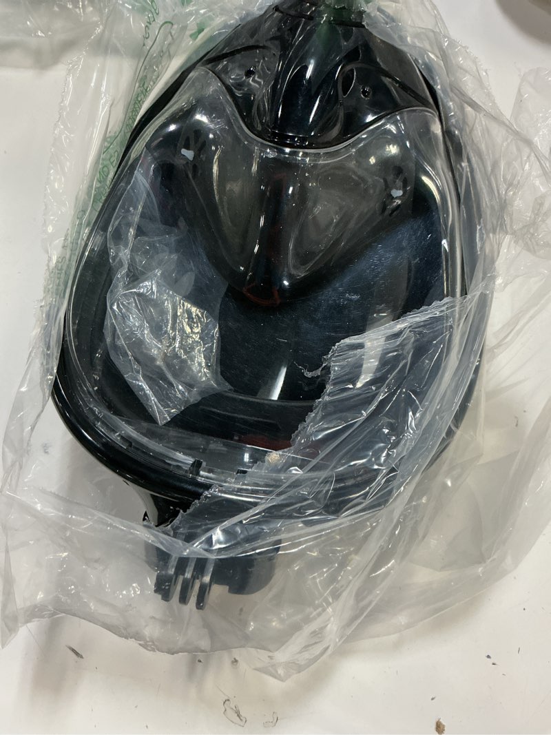 Condition photo showing Good Condition for greatever full face snorkel mask, snorkeling gear for adults with latest dry top breathing system and detachable camera mount, foldable snorkel mask adult, snorkels anti-fog & anti-leak black small-medium