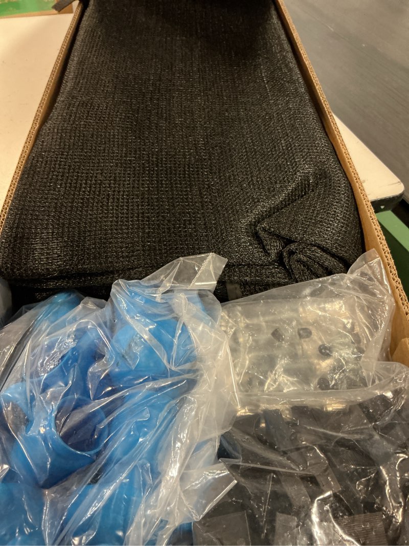 Condition photo showing New/Like New for 14ft trampoline enclosure net with universal trampoline replacement enclosure poles and hardware (only fit for 14ft trampoline with 6 poles)