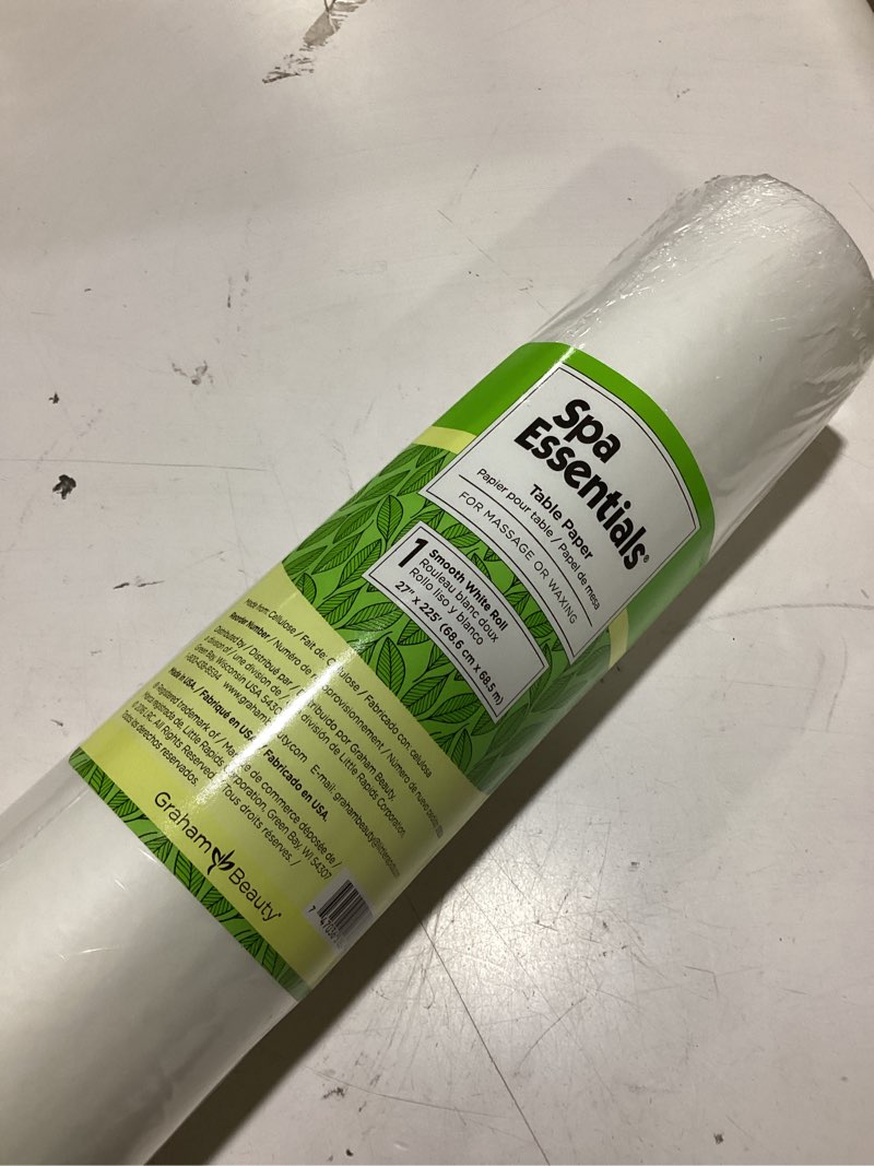 Condition photo showing Good Condition for graham professional 51824 spa essentials table paper, smooth, white, case, 12, rolls, 27" x 225 ft, smooth, white