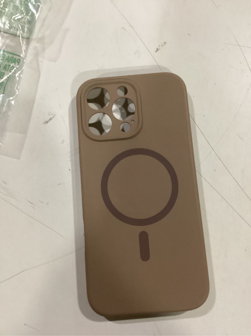 Condition photo showing Good Condition for Magnetic for iPhone 16 Pro Max Case, Compatible with MagSafe, Full Camera Protection, Military-Grade Protection 3.0mm Thicken Silicone Phone Cover for 16 ProMax 6.9", Desert Brown Brown Magnetic iPhone 16 Pro Max