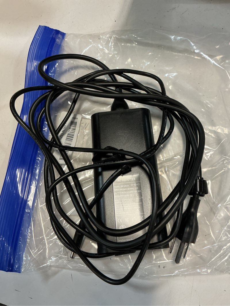 Condition photo showing As Is for 130w 4.5mm tip laptop charger compatible with dell xps 15 7590 9530 9550 9560 9570 optiplex 3050 3060 7050 inspiron 16 plus 7640 7620 7630 7730 0v363h ha130pm130 power supply cord black1