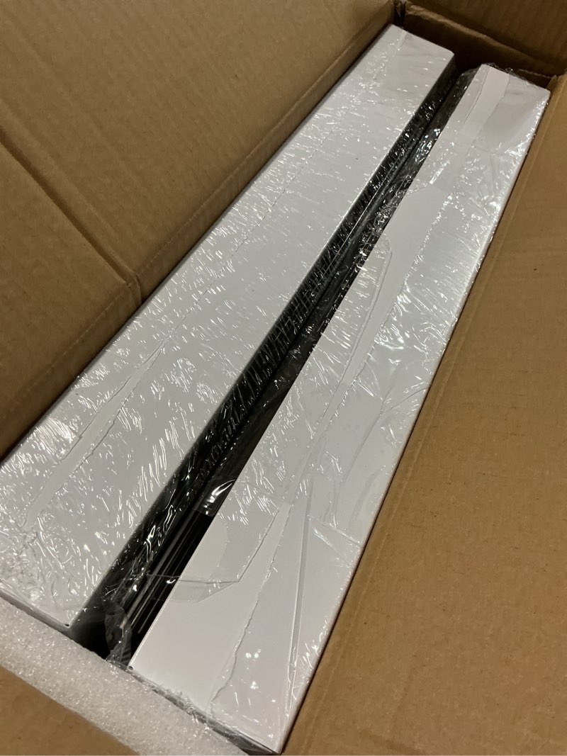 Condition photo showing Good Condition for 2pack expandable pull out cabinet organizer 21"deep with raising pad for framed cabinets, upgrade 3 slide rails slide out drawers, roll out shelves adhesive,adjustable width 12.05"-20.4"white