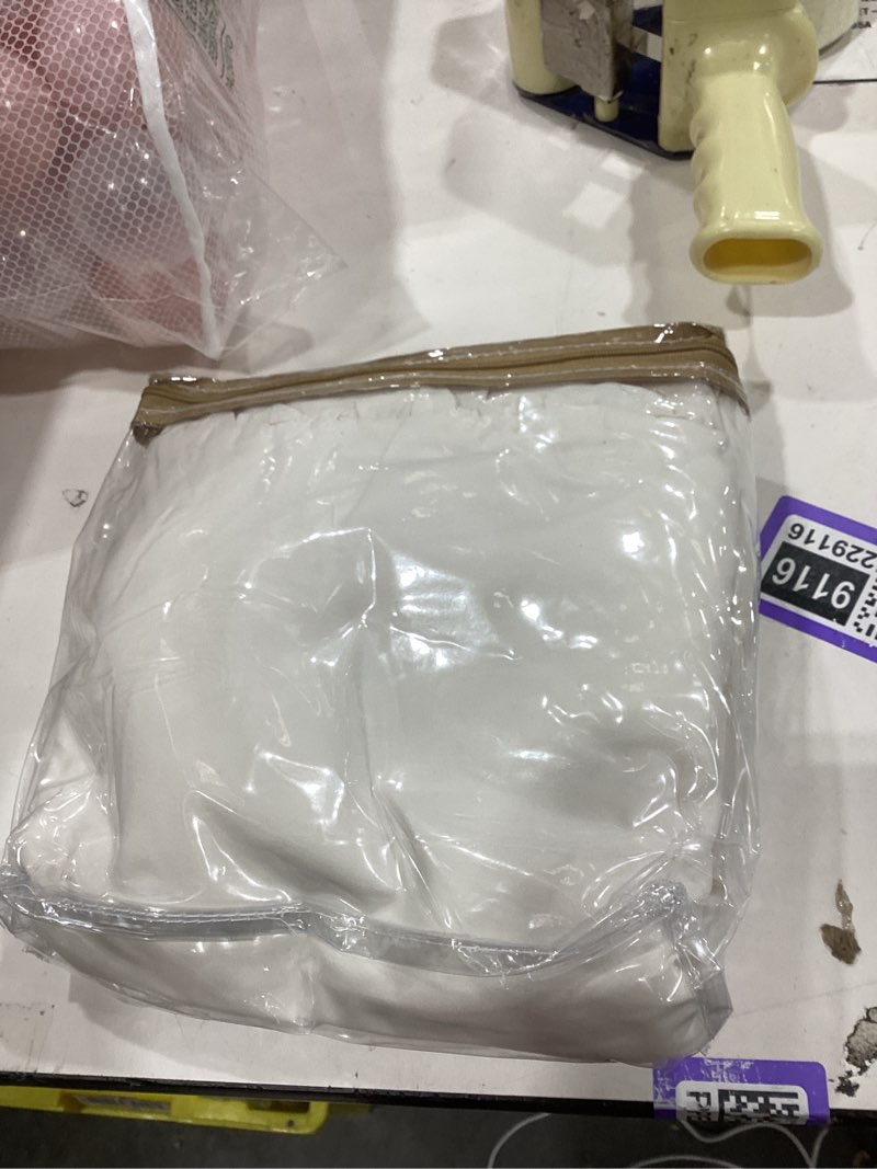 Condition photo showing New/Like New for cottington lane ivory crib skirt dust ruffle, 100% natural cotton, soft, durable nursery crib toddler bedding skirt for baby girls or boys, fits standard cribs 28" x 52" with 14" drop