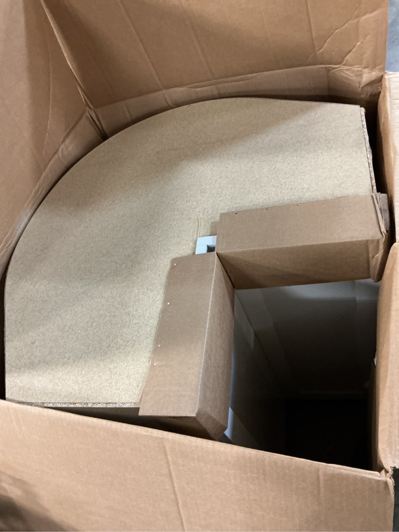Condition photo showing Good Condition for courtland 30 in. w x 30 in. d x 34.5 in. h assembled shaker lazy susan corner base kitchen cabinet in polar white