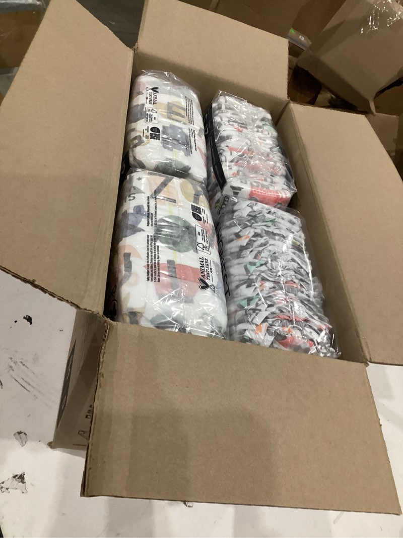 Condition photo showing New/Like New for the honest company comfort dry disposable daytime diapers for sensitive skin, hypoallergenic, big trucks + all the letters, super club box size 5 (27 lbs), 84 count size 5 (84 count) big trucks + all the letters