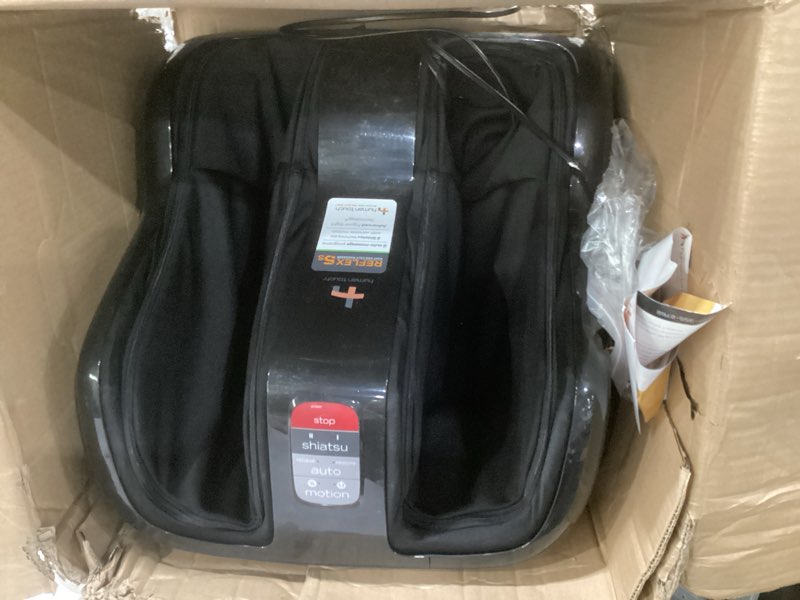 Condition photo showing Good Condition for Human Touch Reflex5s Foot & Calf Massager for Stress & Plantar Fasciitis Relief+Relaxation +Kneading & Compression for Circulation Support -1 Year Warranty - Adjustable Fit for Women & Men Size 12 Reflex Reflex5s, NOT TESED, AS IS