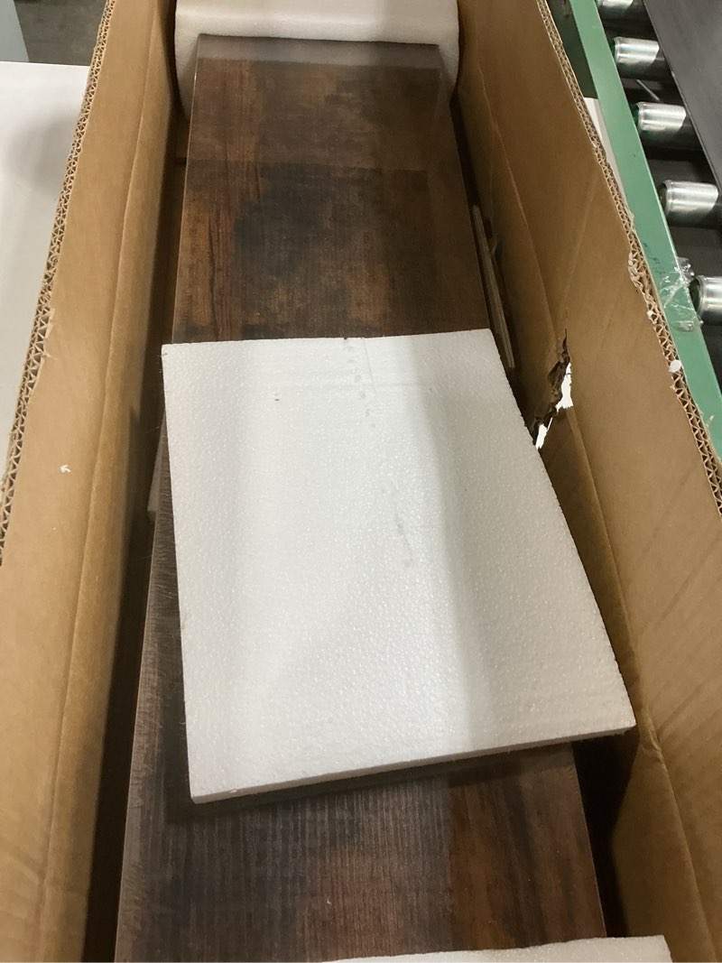 Condition photo showing New/Like New for BAYKA Floating Shelves, 36 inches Long Wall Mounted Rustic Wood Shelves for Bathroom, Bedroom, Living Room, Kitchen, Office, Hanging Shelf for Books/Storage/Decor(Rustic Brown,Set of 2) B. Rustic Brown - Americana Farmhouse Style 36inches?for Media Center & Heavy Books?