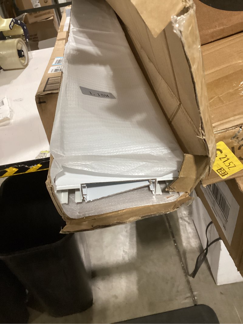 Condition photo showing Good Condition for Double Row Curtain Track Ceiling Mounted, Silent Heavy Duty Curtain Track System, Sliding Rails for Curtains, Room Divider for Bedroom Living Room Hospital (White, 1.2m(3.9ft)) 1.2m(3.9ft) White