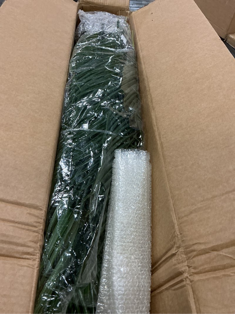 Condition photo showing Good Condition for artificial palm tree 7ft tall faux palm tree indoor fake plants faux tropical plant, uv resistant & maintenance free indoor/outdoor fake tree in pot for home office living room patio decor 7ft fine leaved