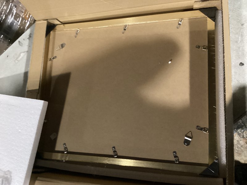 Condition photo showing Good Condition for 16x20 poster frame set of 2, 16 x 20 wood picture frames with mat for 11x14, wooden photo frame with tempered glass cover for wall mounting display, gold gold 16x20-2pack