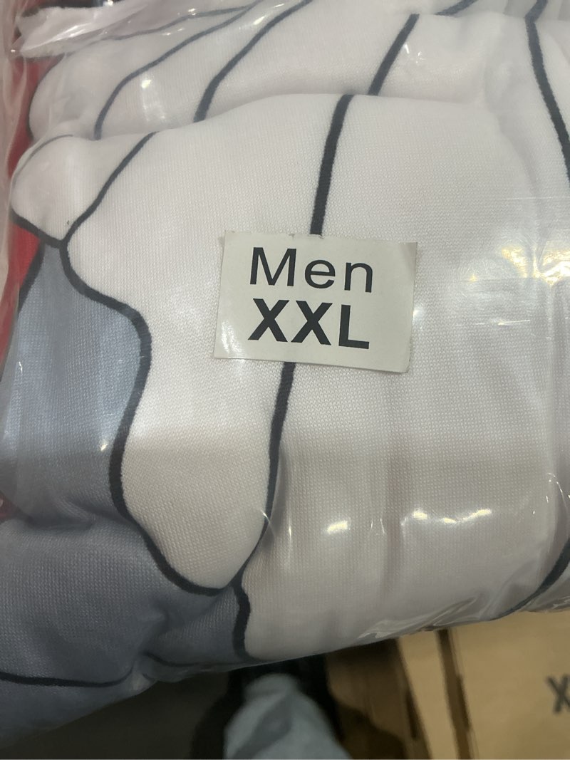 Condition photo showing New/Like New for (Various styles)Christmas Onesie Pajamas Family Vacation Novelty One-piece Hooded Matching PJs Allover Pattern Sleepwear Nightwear Men Small Snowflake Deer