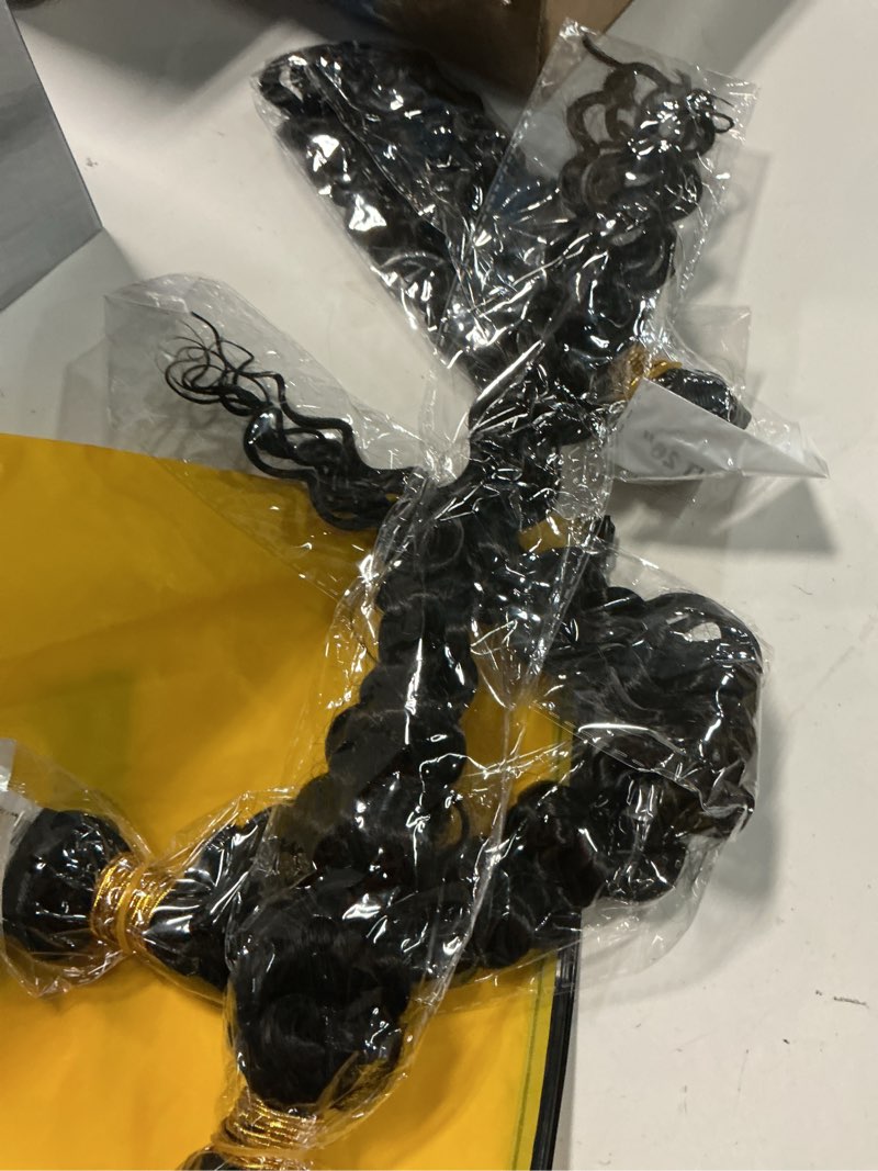 Condition photo showing Good Condition for bundles human hair water wave human hair bundles 22 24 26 inch unprocessed virgin double weft 1b bundle hair extensions 22 24 26 inch #1b black wt