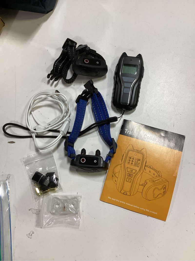 Condition photo showing As Is for shock collar for dogs 2 dogs (15-120lbs) 2000ft dog shock collar with remote control ipx7 waterproof dog training collar with remote 4 safe modes rechargeable lock flash light for all breeds clear