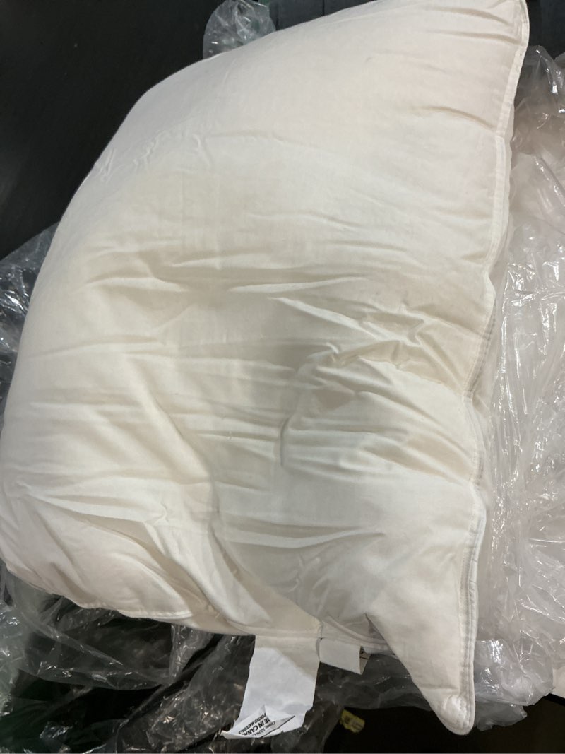 Condition photo showing As Is for premium down alternative pillow queen 