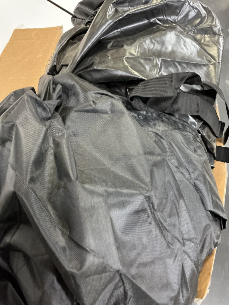 Condition photo showing As Is for Car Cover for Express Van/GMC Savana Cargo Van 1500/2500/3500 1996-2025 (SWB), 420D Sun Heat Protection Outdoor Full Car Covers with Driver Side Zipper Windproof Heavy Duty Protection Black for Express Van