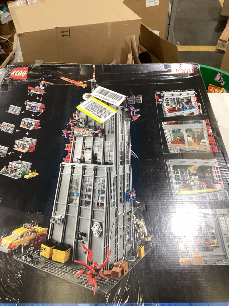 Condition photo showing As Is for LEGO Marvel Spider-Man Daily Bugle Building Sets for Adults - Display as Office or Book Shelf Decor - Gifts for Christmas - 25 Minifigures - 76178 Standard Packaging