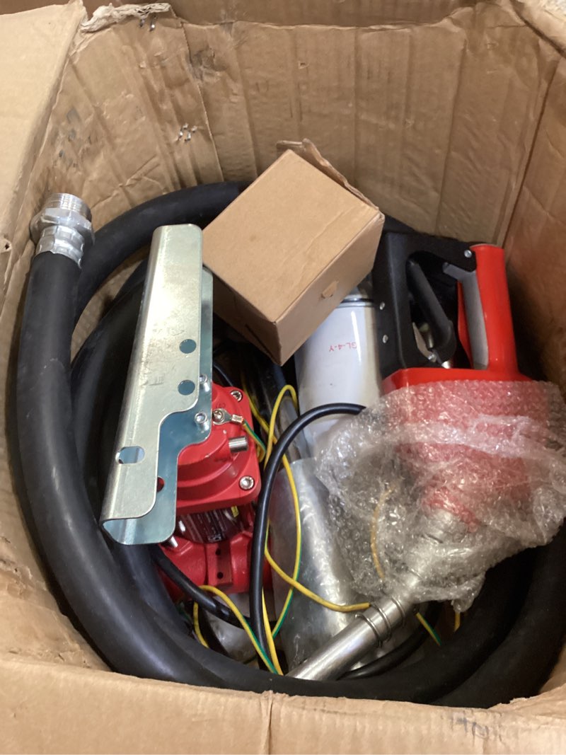 Condition photo showing As Is for fuel transfer pump