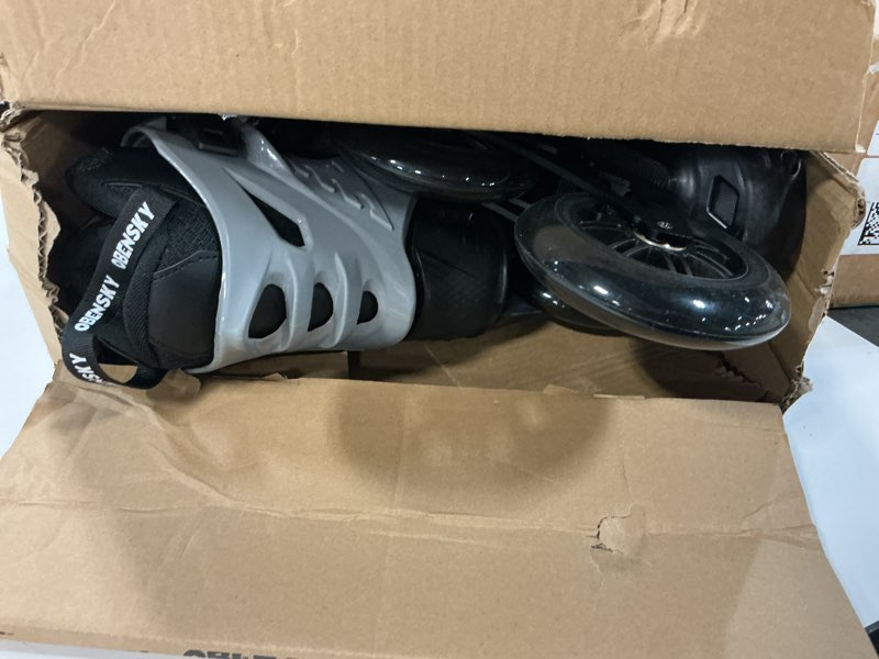 Condition photo showing As Is for Adults Roller Blades for Women & Men, Inline Skates High Professional Roller Blade for Teens, Fitness & Recreation Racing Skates, Black & Gray, Size 6.5-10.5 Men6.5/Women7.5/24.5cm