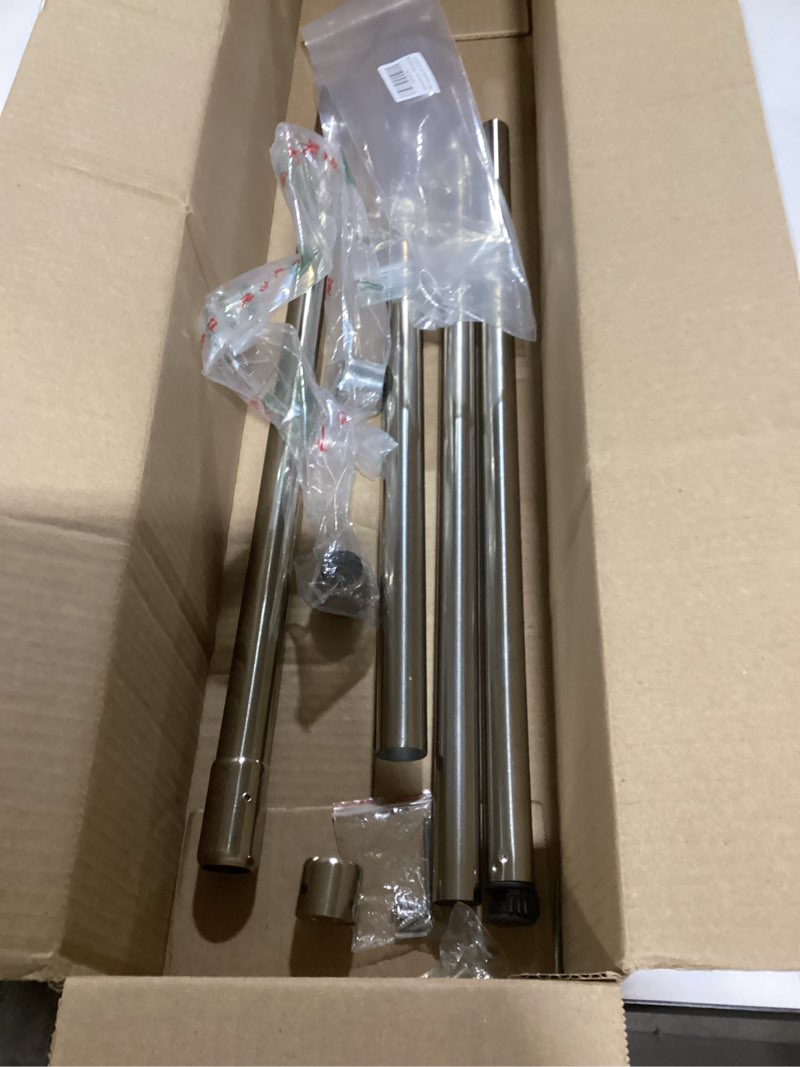 Condition photo showing As Is for Closet Rods Susenya Adjustable Closet Rod,24-38inch with Mounting Hardware,Set of 2