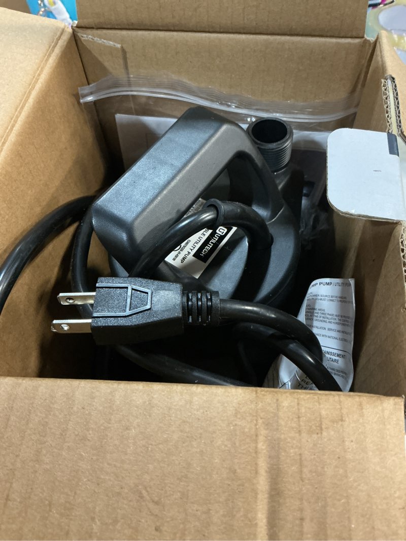 Condition photo showing As Is for Utilitech 1/3-HP 115 -Volt 30-Gallon Thermoplastic Submersible utility pump