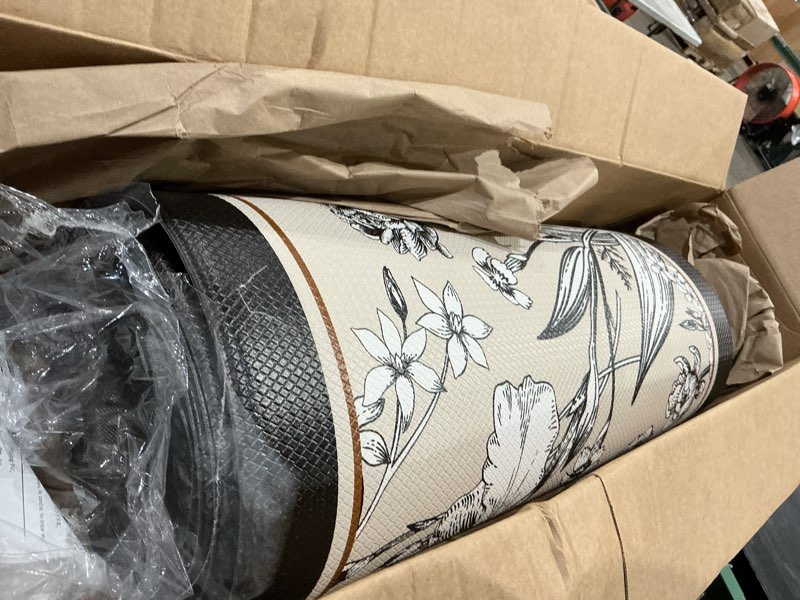Condition photo showing Good Condition for lumi anti fatigue kitchen cushioned mat for floor, padded waterproof runner for standing, stain resistant comfort rugs for home, sink, laundry, 24x87 cream black 87"l x 24"w x 0.4"th