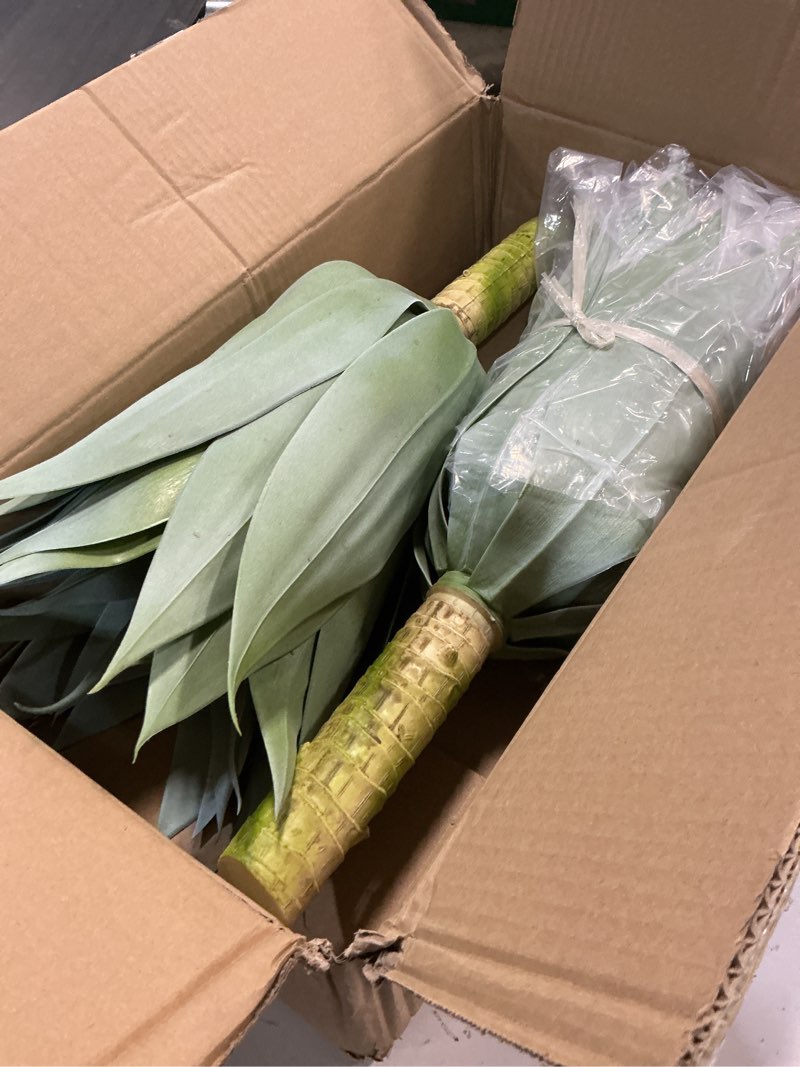 Condition photo showing Good Condition for velener artificial outdoor blue agave plant - small size uv resistant fake agave plants for indoor and outdoor decor(28 inch)-2 pack blue*2 28 inches