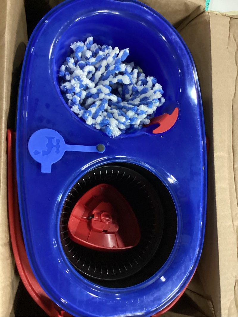 Condition photo showing As Is for O-Cedar RinseClean Spin Mop & Bucket System | Clean with Water | Removes 99% of Bacteria Plastic Rinseclean Spin Mop & Bucket Cleaning System