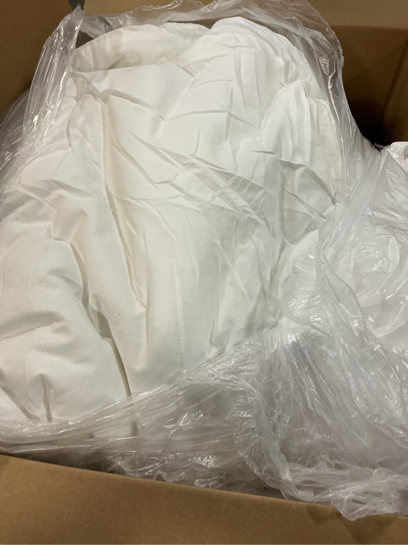 Condition photo showing Good Condition for Houseri Fluffy Plain White Bedding Comforter Set - Queen Size Puffy Lightweight Soft Solid Color Bed Quilts - Cozy Women Men Girls Boys Pure White Hotel Dorm Comforter Set Queen(90''*90''-Comforter) White
