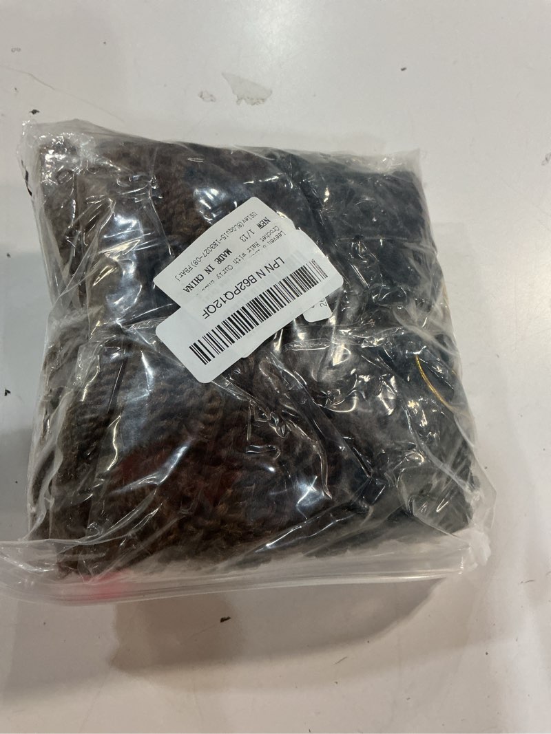 Condition photo showing As Is for leeven 8 inch senegalese twist crochet hair with curly ends 8 packs ombre blonde brown pre looped wavy crochet braids small hanava twist 3 tone synthetic braiding hair for women girl kids #1b/30/27 8 inch (pack of 8) #1b/30/27