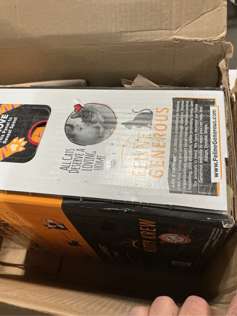 Condition photo showing New/Like New for ARM & HAMMER Clump & Seal SLIDE Platinum Multi-Cat Clumping Cat Litter, 14-Day Odor Control, EZ Clean Technology, 37 lbs – No Scrubbing, Powerful Odor Eliminator 37lb – Frustration Free Pack SLIDE Platinum Clumping Litter