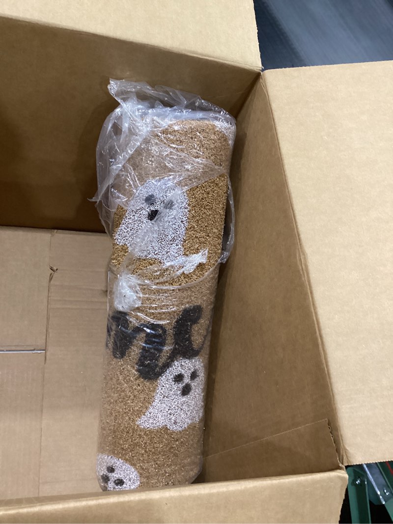 Halloween Door Mat : Halloween Rug with Anti-Slip Rubber, Cute Ghost Halloween Welcome Mat, Non-Slip