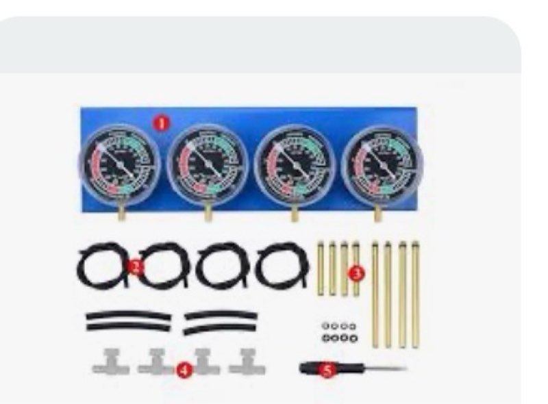 (INCOMPLETE)Prokomon Motorcycle Carburetor Synchronizer Tool Kit Fuel Vacuum Carb Sync Gauge Set with Rubber Hose