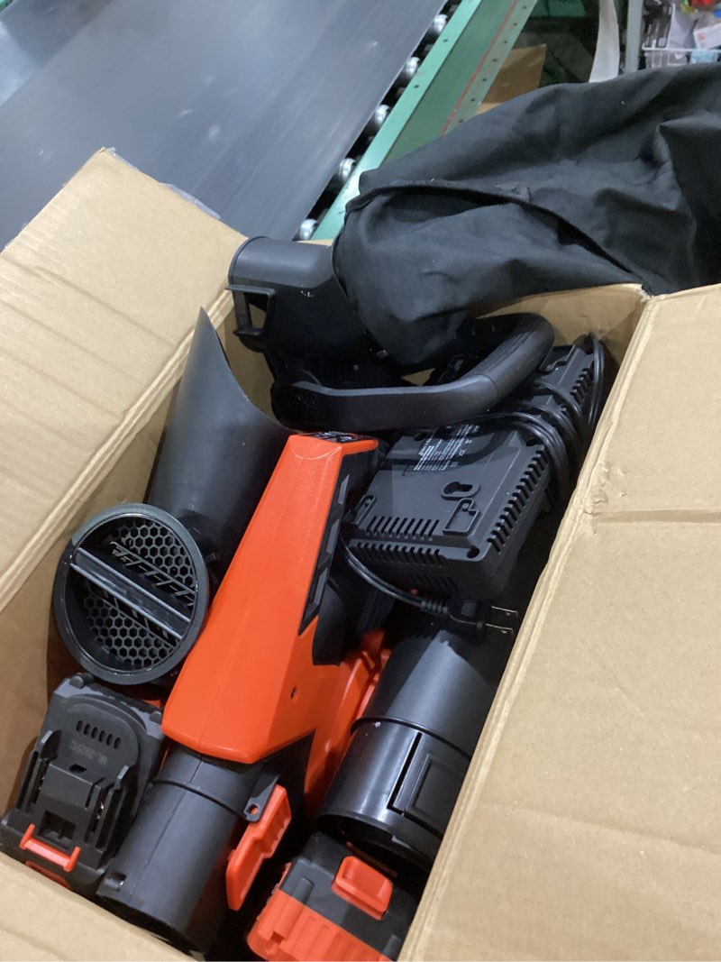 Condition photo showing Good Condition for maxlander cordless leaf blower, electric cordless blower with 2 x 3.0 ah batteries and 1 charger, 600 cfm and 200 mph, and 5 speed ??modes, for yard cleaning, lawn care, blowing fallen leaves and dust